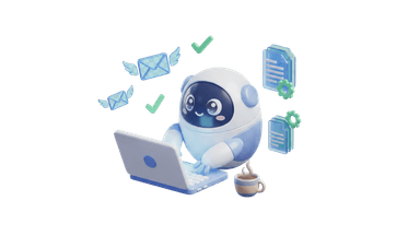 MinusAI mascot - working